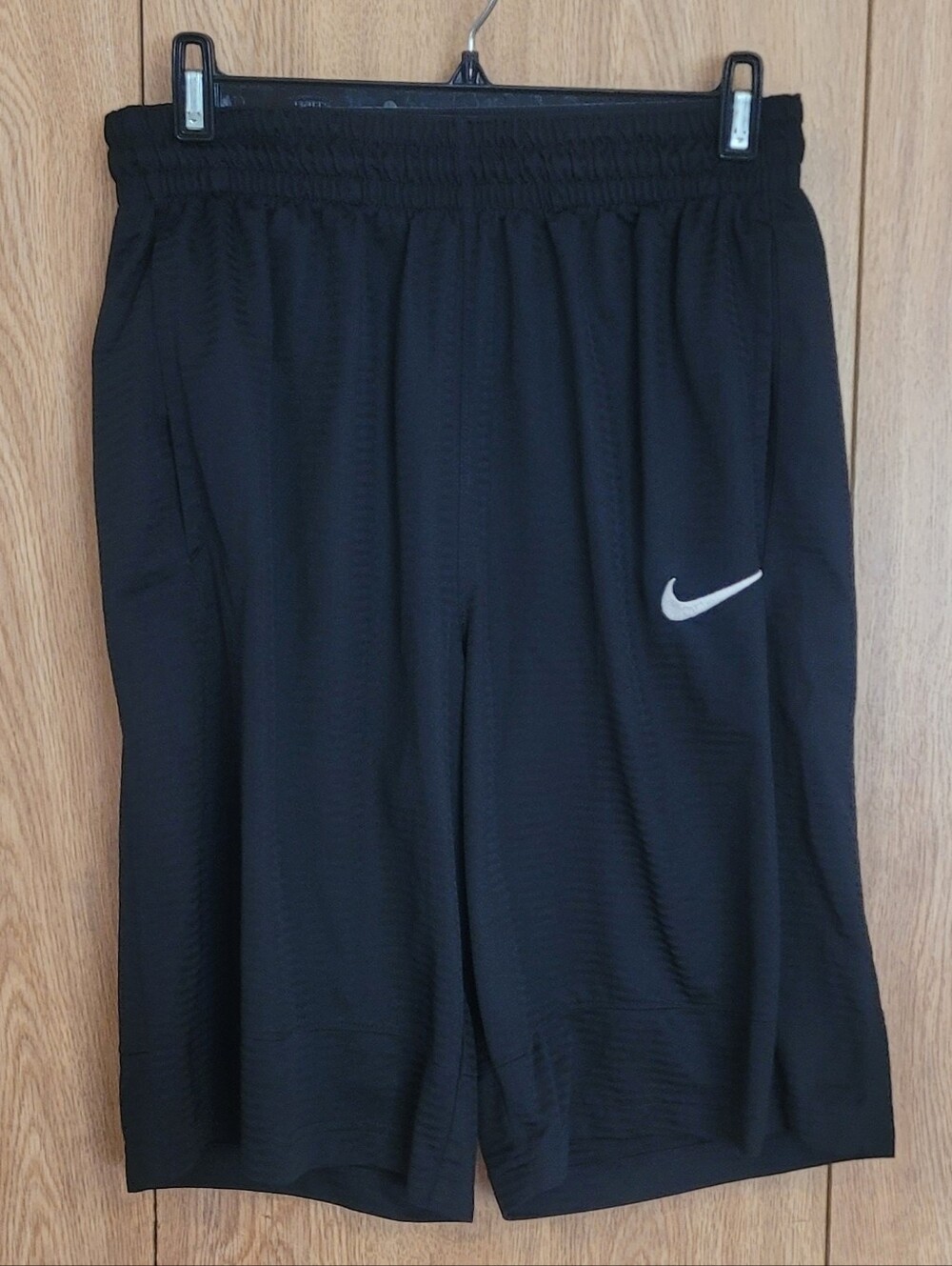 Nike Black Men's Athletic Shorts with White Swoosh Size Small